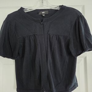 Mossimo Supply Co. Black Short Sleeve Cardigan Medium